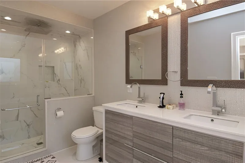 Completed Kingdom primary bathroom
