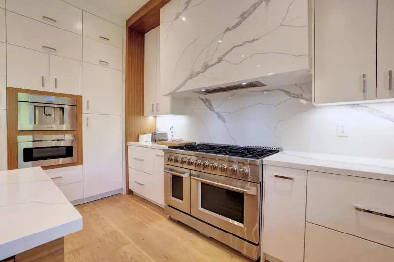 Riverview kitchen with a large island